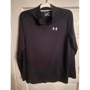 Under‎ Armour Black Long Sleeve 1/4 Zip Pullover Shirt woman's athletic Training